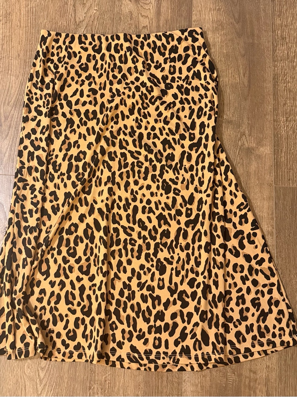 Nine West Leopard Print A-Line Skirt in Tan and Black